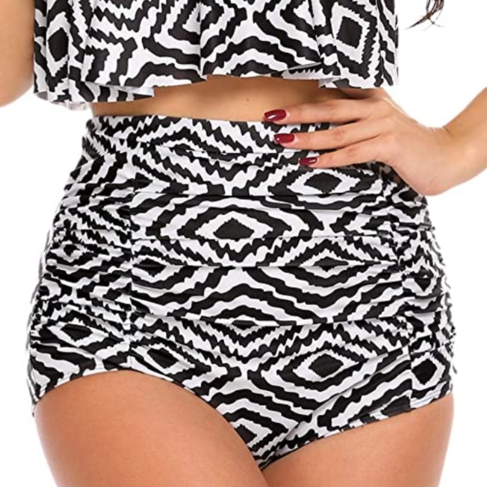 Hi-waisted Ruched Swimsuit Bottom